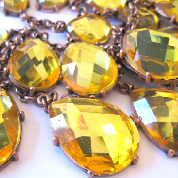 Joan Rivers 3 Row Faceted Drops 16" Necklace w/3" Extender, Champagne - Picture 2 of 2